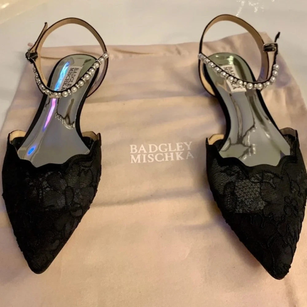 Badgley Mischka Lennon Embellished Skimmer Flat